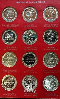 1966 Franklin Mint Sterling Silver Dollar Gaming Tokens, 72 Total
