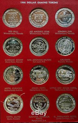 1966 Franklin Mint Sterling Silver Dollar Gaming Tokens, 72 Total