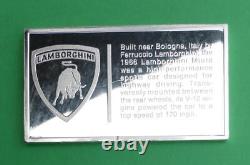 1966 Lamborghini 1000 Grains Sterling Silver Bar 1976 Franklin Mint, 1.927oz ASW