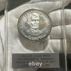 1967 The Franklin Mint President Sterling Silver Proof Rounds Limited Edition