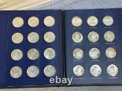 1968 Franklin Mint 925 Sterling Silver PRESIDENT 1oz PROOF MEDAL 36 Set Book