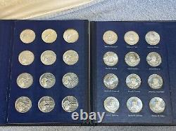 1968 Franklin Mint 925 Sterling Silver PRESIDENT 1oz PROOF MEDAL 36 Set Book