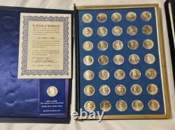 1968 Franklin Mint Presidential Medal Set in Sterling Silver with Original COA