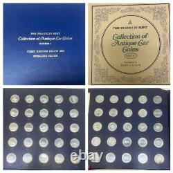 1969 Franklin Mint 25 Coin Collection Sterling Silver Antique Car Coins Series 1