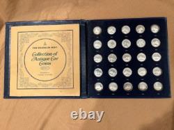 1969 Franklin Mint 25 Coin Collection Sterling Silver Antique Car Coins Series 1