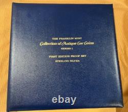 1969 Franklin Mint 25 Coin Collection Sterling Silver Antique Car Coins Series 1