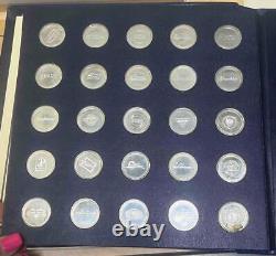 1969 Franklin Mint 25 Coin Collection Sterling Silver Antique Car Coins Series 1