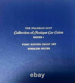 1969 Franklin Mint 25 Coin Collection Sterling Silver Antique Car Coins Series 1