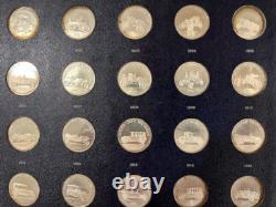1969 Franklin Mint 25 Coin Collection Sterling Silver Antique Car Coins Series 1