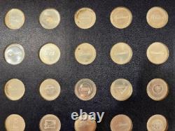 1969 Franklin Mint 25 Coin Collection Sterling Silver Antique Car Coins Series 1