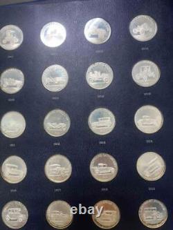 1969 Franklin Mint 25 Coin Collection Sterling Silver Antique Car Coins Series 1