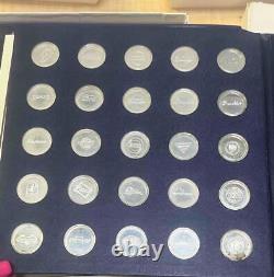 1969 Franklin Mint 25 Coin Collection Sterling Silver Antique Car Coins Series 1