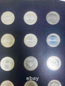 1969 Franklin Mint 25 Coin Collection Sterling Silver Antique Car Coins Series 1