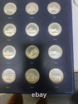 1969 Franklin Mint 25 Coin Collection Sterling Silver Antique Car Coins Series 1