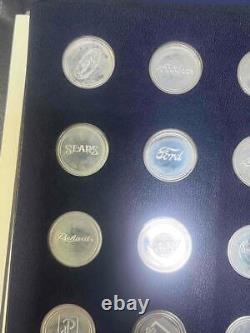 1969 Franklin Mint 25 Coin Collection Sterling Silver Antique Car Coins Series 1