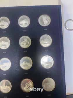 1969 Franklin Mint 25 Coin Collection Sterling Silver Antique Car Coins Series 1