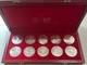 1969 Franklin Mint Proof Republic Of Tunisia Sterling Silver 10 Coin Set In Box
