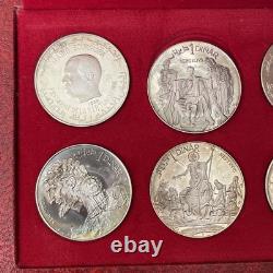 1969 Franklin Mint PROOF Republic of Tunisia Sterling Silver 10 Coin Set in Box
