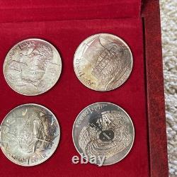1969 Franklin Mint PROOF Republic of Tunisia Sterling Silver 10 Coin Set in Box