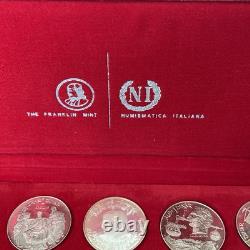 1969 Franklin Mint PROOF Republic of Tunisia Sterling Silver 10 Coin Set in Box
