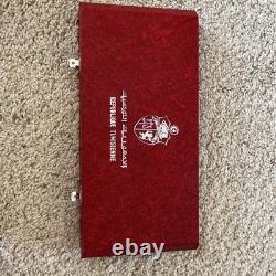 1969 Franklin Mint PROOF Republic of Tunisia Sterling Silver 10 Coin Set in Box