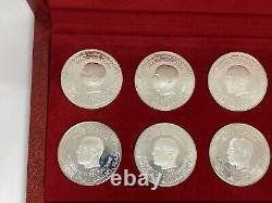 1969 Franklin Mint Republic of Tunisia Sterling Silver 10 Coin Set COA & BOX