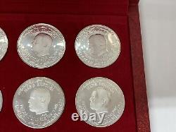 1969 Franklin Mint Republic of Tunisia Sterling Silver 10 Coin Set COA & BOX