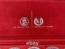 1969 Franklin Mint Republic of Tunisia Sterling Silver 10 Coin Set COA & BOX