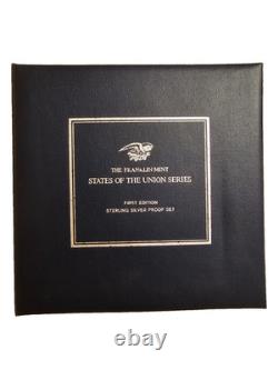 1969 Franklin Mint States Of The Union 50 Sterling Silver Medals Set 22.5 Ozt