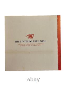 1969 Franklin Mint States Of The Union 50 Sterling Silver Medals Set 22.5 Ozt