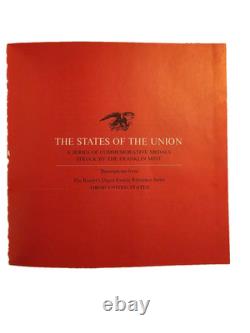 1969 Franklin Mint States Of The Union 50 Sterling Silver Medals Set 22.5 Ozt
