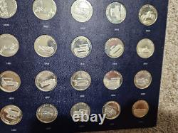 1969 Franklin Mint Sterling Silver Antique Car 25-Coin Series 1 Set (5.5 ASW)