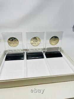 1969 Franklin Mint Sterling Silver Proof Set Christmas Coin Collection in Box