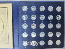 1969 Series 1 Franklin Mint 25-Coin Proof Set Sterling Silver Antique Cars