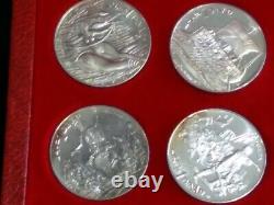 1969 Tunisia Tunisienne Franklin Mint 10 Coin Proof Sterling Silver Set