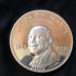 1969 William C. Handy Proof Silver Medal Franklin Mint Negro Comemorative Soc