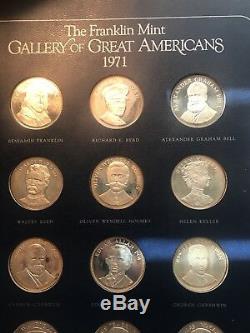 1970 & 1971 Franklin Mint Great Americans Sterling Silver Set First Edition