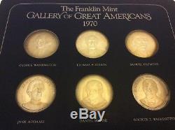 1970-71 The Franklin Mint Gallery Of Great Americans Coins Sterling Silver Proof