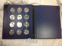 1970 America in Space Sterling Silver Medals Full Collection 21 Troy oz. Rainbow