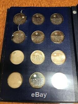 1970 America in Space Sterling Silver Medals Full Collection The Franklin Mint