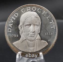 1970 David Crockett #4763 Franklin Mint 925 Sterling Silver round C5274