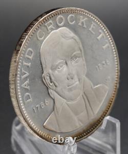 1970 David Crockett #4763 Franklin Mint 925 Sterling Silver round C5274
