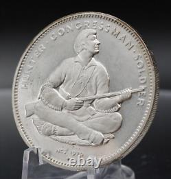 1970 David Crockett #4763 Franklin Mint 925 Sterling Silver round C5274