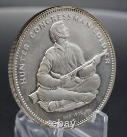 1970 David Crockett #4763 Franklin Mint 925 Sterling Silver round C5274
