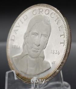 1970 David Crockett #4763 Franklin Mint 925 Sterling Silver round C5274