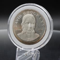 1970 David Crockett #4763 Franklin Mint 925 Sterling Silver round C5274
