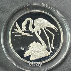1970 Franklin Mint 2 Oz Sterling Silver Roberts' Birds No 6 Greater Flamingo COA