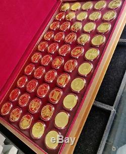 1970 Franklin Mint 52ozt Sterling Silver Gold Plated 50 States Governors Edition