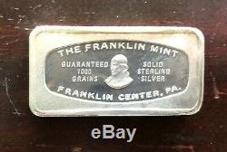1970 Franklin Mint Bank Marked 50 State Sterling Proof Set Silver Ingots W Box