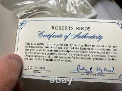 1970 Franklin Mint Roberts Birds 925 Sterling Silver Proof Swallows
